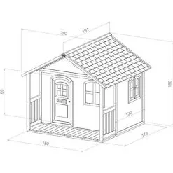 AXI Milan Maison Enfant En Bois FSC | Maison De Jeux Pour L'extérieur / Jardin En Marron & Vert | Maisonnette / Cabane De Jeu Avec Des Fenêtres - Marron 7 AXI Milan Maison Enfant En Bois FSC | Maison De Jeux Pour L'extérieur / Jardin En Marron & Vert | Maisonnette / Cabane De Jeu Avec Des Fenêtres - Marron -Axi Soldes Boutique 11027140 3