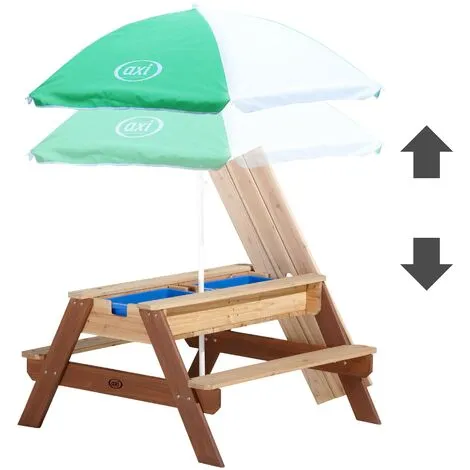 AXI Nick Table Sable Et Eau / Table Pique Nique Marron | Table D'eau Avec Couvercle & Boîtes De Rangement | Table De Jeu à Eau Enfant Pour Le Jardin - Marron 5 AXI Nick Table Sable Et Eau / Table Pique Nique Marron | Table D'eau Avec Couvercle & Boîtes De Rangement | Table De Jeu à Eau Enfant Pour Le Jardin - Marron – Image 5