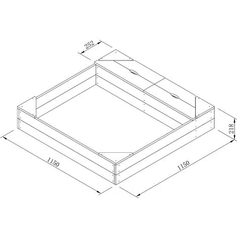 AXI Amy Bac à Sable Enfant | Bac à Sable Pour Enfants En Bois Avec Banc, Bâche & Rangements | Marron / Vert | 115 X 115 Cm - Marron 5 AXI Amy Bac à Sable Enfant | Bac à Sable Pour Enfants En Bois Avec Banc, Bâche & Rangements | Marron / Vert | 115 X 115 Cm - Marron – Image 5