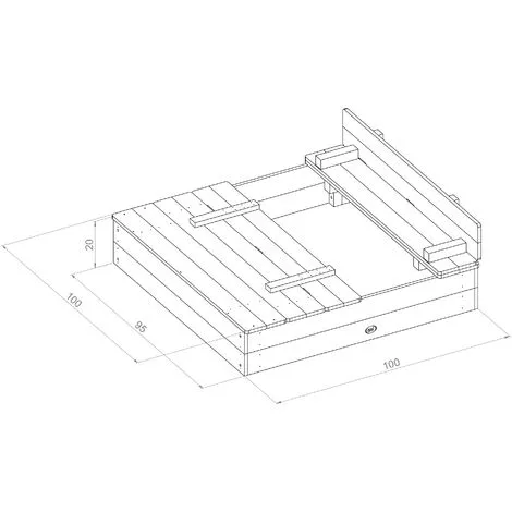 AXI Ella Bac à Sable Enfant | Bac à Sable Pour Enfants En Bois Avec Couvercle Marron & Vert | 100 X 95 Cm - Marron 4 AXI Ella Bac à Sable Enfant | Bac à Sable Pour Enfants En Bois Avec Couvercle Marron & Vert | 100 X 95 Cm - Marron – Image 4
