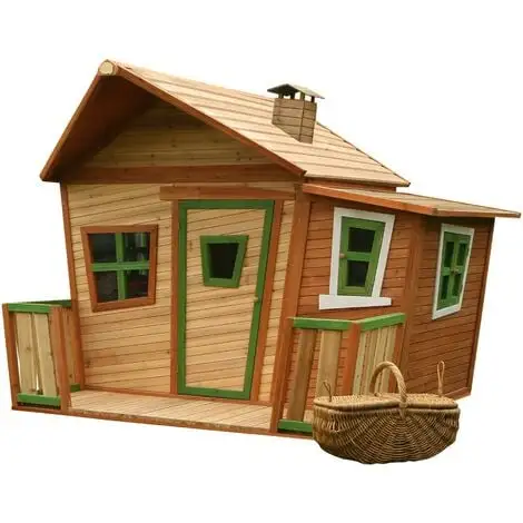 AXI Lisa Maison Enfant En Bois FSC | Maison De Jeux Pour L'extérieur / Jardin En Marron & Vert | Maisonnette / Cabane De Jeu Avec Des Fenêtres Et Véranda - Marron 1 AXI Lisa Maison Enfant En Bois FSC | Maison De Jeux Pour L'extérieur / Jardin En Marron & Vert | Maisonnette / Cabane De Jeu Avec Des Fenêtres Et Véranda - Marron