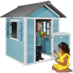 AXI Maison Enfant Beach Lodge En Bleu | Maison De Jeux En Bois FFC Pour Les Enfants | Maisonnette / Cabane De Jeu Pour Le Jardin - Bleu -Axi Soldes Boutique 12736691 3