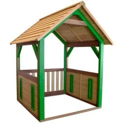 AXI Jane Maison Enfant En Bois FSC | Maison De Jeux Pour L'extérieur / Jardin En Marron & Vert | Maisonnette / Cabane De Jeu - Marron -Axi Soldes Boutique 13370877 3