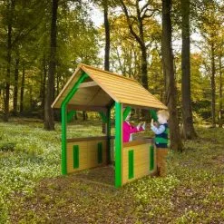 AXI Jane Maison Enfant En Bois FSC | Maison De Jeux Pour L'extérieur / Jardin En Marron & Vert | Maisonnette / Cabane De Jeu - Marron -Axi Soldes Boutique 13370877 5