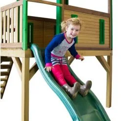 AXI Bogo Maison Enfant Avec Toboggan Vert | Aire De Jeux Pour L'extérieur En Marron & Vert | Maisonnette / Cabane De Jeu En Bois FSC - Marron 7 AXI Bogo Maison Enfant Avec Toboggan Vert | Aire De Jeux Pour L'extérieur En Marron & Vert | Maisonnette / Cabane De Jeu En Bois FSC - Marron -Axi Soldes Boutique 13370972 3