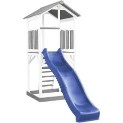 AXI Beach Tower Aire De Jeux Avec Toboggan En Bleu & Bac à Sable | Grande Maison Enfant Extérieur En Gris & Blanc | Cabane De Jeu En Bois FSC - Gris -Axi Soldes Boutique 18376293 3