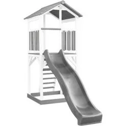 AXI Beach Tower Aire De Jeux Avec Toboggan En Gris & Bac à Sable | Grande Maison Enfant Extérieur En Gris & Blanc | Cabane De Jeu En Bois FSC - Gris -Axi Soldes Boutique 18376297 3