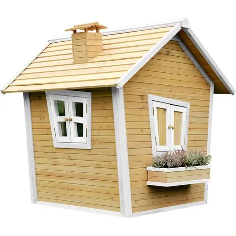 AXI Alice Maison Enfant En Bois FSC | Maison De Jeux Pour L'extérieur / Jardin En Marron & Blanc | Maisonnette / Cabane De Jeu Avec Des Fenêtres - Marron 2 AXI Alice Maison Enfant En Bois FSC | Maison De Jeux Pour L'extérieur / Jardin En Marron & Blanc | Maisonnette / Cabane De Jeu Avec Des Fenêtres - Marron – Image 2