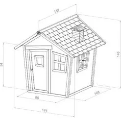 AXI Alice Maison Enfant En Bois FSC | Maison De Jeux Pour L'extérieur / Jardin En Marron & Blanc | Maisonnette / Cabane De Jeu Avec Des Fenêtres - Marron 9 AXI Alice Maison Enfant En Bois FSC | Maison De Jeux Pour L'extérieur / Jardin En Marron & Blanc | Maisonnette / Cabane De Jeu Avec Des Fenêtres - Marron -Axi Soldes Boutique 18376343 5