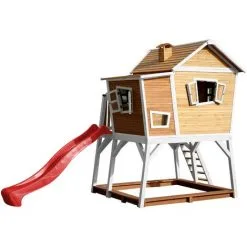 AXI Max Maison Enfant Avec Bac à Sable & Toboggan Rouge | Aire De Jeux Pour L'extérieur En Marron & Blanc | Maisonnette / Cabane De Jeu En Bois FSC - Marron 7 AXI Max Maison Enfant Avec Bac à Sable & Toboggan Rouge | Aire De Jeux Pour L'extérieur En Marron & Blanc | Maisonnette / Cabane De Jeu En Bois FSC - Marron -Axi Soldes Boutique 18376346 3