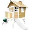 AXI Robin Maison Enfant Avec Toboggan Blanc | Aire De Jeux Pour L'extérieur En Marron & Blanc | Maisonnette / Cabane De Jeu En Bois FSC - Marron