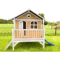 AXI Stef Maison Enfant Avec Toboggan Bleu | Aire De Jeux Pour L'extérieur En Marron & Blanc | Maisonnette / Cabane De Jeu En Bois FSC - Marron 8 AXI Stef Maison Enfant Avec Toboggan Bleu | Aire De Jeux Pour L'extérieur En Marron & Blanc | Maisonnette / Cabane De Jeu En Bois FSC - Marron -Axi Soldes Boutique 18376361 4