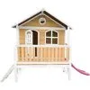 AXI Stef Maison Enfant Avec Toboggan Rose | Aire De Jeux Pour L'extérieur En Marron & Blanc | Maisonnette / Cabane De Jeu En Bois FSC - Marron