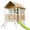 AXI Tom Maison Enfant Avec Toboggan Vert Clair | Aire De Jeux Pour L'extérieur En Marron & Blanc | Maisonnette / Cabane De Jeu En Bois FSC - Marron