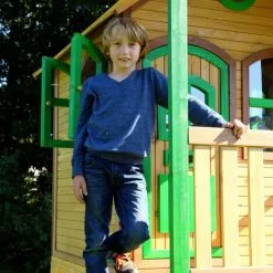 AXI Andy Maison Enfant Avec Bac à Sable & Toboggan Vert | Aire De Jeux Pour L'extérieur En Marron & Vert | Maisonnette / Cabane De Jeu En Bois FSC - Marron 9 AXI Andy Maison Enfant Avec Bac à Sable & Toboggan Vert | Aire De Jeux Pour L'extérieur En Marron & Vert | Maisonnette / Cabane De Jeu En Bois FSC - Marron -Axi Soldes Boutique 18376370 5