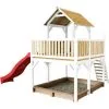 AXI Atka Maison Enfant Avec Bac à Sable & Toboggan Rouge | Aire De Jeux Pour L'extérieur En Marron & Blanc | Maisonnette / Cabane De Jeu En Bois FSC - Marron