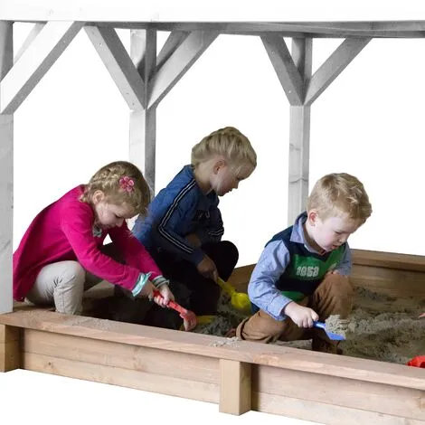 AXI Atka Maison Enfant Avec Bac à Sable & Toboggan Blanc | Aire De Jeux Pour L'extérieur En Marron & Blanc | Maisonnette / Cabane De Jeu En Bois FSC - Marron 5 AXI Atka Maison Enfant Avec Bac à Sable & Toboggan Blanc | Aire De Jeux Pour L'extérieur En Marron & Blanc | Maisonnette / Cabane De Jeu En Bois FSC - Marron – Image 5