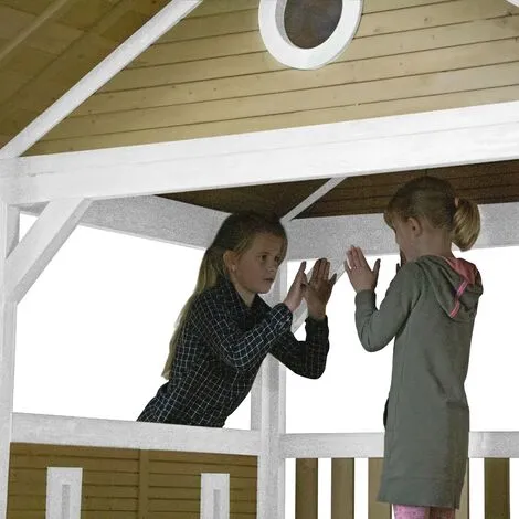 AXI Simba Maison Enfant Avec Sac à Sable & Toboggan Bleu | Aire De Jeux Pour L'extérieur En Marron & Blanc | Maisonnette / Cabane De Jeu En Bois FSC - Marron 5 AXI Simba Maison Enfant Avec Sac à Sable & Toboggan Bleu | Aire De Jeux Pour L'extérieur En Marron & Blanc | Maisonnette / Cabane De Jeu En Bois FSC - Marron – Image 5