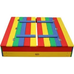 AXI Ella Bac à Sable Enfant Multicouleur | Bac à Sable Pour Enfants En Bois FSC Avec Couvercle & Banc | 100 X 95 Cm - Bleu -Axi Soldes Boutique 18396661 3