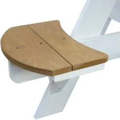 AXI UFO Table De Pique Nique Ronde Pour Enfants En Bois | Table Ronde Enfant Pour Le Jardin En Marron Et Blanc Avec 4 Sièges - Marron -Axi Soldes Boutique 18396662 4