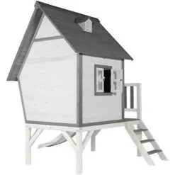 AXI Cabin XL Maison Enfant Avec Toboggan Blanc | Aire De Jeux Pour L'extérieur En Gris & Blanc | Maisonnette / Cabane De Jeu En Bois FSC - Blanc 7 AXI Cabin XL Maison Enfant Avec Toboggan Blanc | Aire De Jeux Pour L'extérieur En Gris & Blanc | Maisonnette / Cabane De Jeu En Bois FSC - Blanc -Axi Soldes Boutique 18396664 3