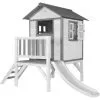 AXI Maison Enfant Beach Lodge XL En Blanc Avec Toboggan En Blanc | Maison De Jeux En Bois FFC Pour Les Enfants | Maisonnette / Cabane De Jeu Pour Le Jardin - Blanc