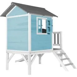 AXI Maison Enfant Beach Lodge XL En Bleu Avec Toboggan En Blanc | Maison De Jeux En Bois FFC Pour Les Enfants | Maisonnette / Cabane De Jeu Pour Le Jardin - Bleu -Axi Soldes Boutique 18396666 4