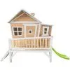 AXI Emma Maison Enfant Avec Toboggan Vert Clair | Aire De Jeux Pour L'extérieur En Marron & Blanc | Maisonnette / Cabane De Jeu En Bois FSC - Marron