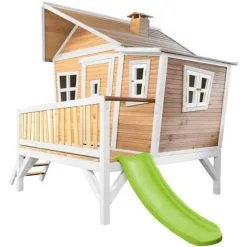 AXI Emma Maison Enfant Avec Toboggan Vert Clair | Aire De Jeux Pour L'extérieur En Marron & Blanc | Maisonnette / Cabane De Jeu En Bois FSC - Marron 7 AXI Emma Maison Enfant Avec Toboggan Vert Clair | Aire De Jeux Pour L'extérieur En Marron & Blanc | Maisonnette / Cabane De Jeu En Bois FSC - Marron -Axi Soldes Boutique 18723185 3