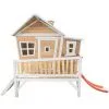 AXI Emma Maison Enfant Avec Toboggan Rouge | Aire De Jeux Pour L'extérieur En Marron & Blanc | Maisonnette / Cabane De Jeu En Bois FSC - Marron
