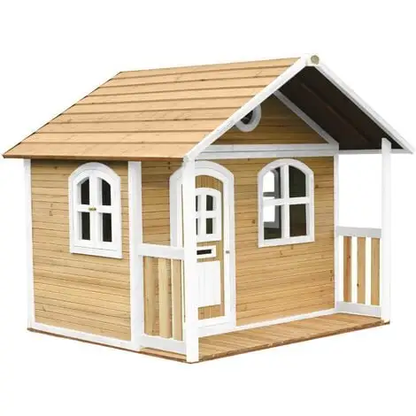 AXI Milan Maison Enfant En Bois FSC | Maison De Jeux Pour L'extérieur / Jardin En Marron & Blanc | Maisonnette / Cabane De Jeu Avec Des Fenêtres - Marron 2 AXI Milan Maison Enfant En Bois FSC | Maison De Jeux Pour L'extérieur / Jardin En Marron & Blanc | Maisonnette / Cabane De Jeu Avec Des Fenêtres - Marron – Image 2