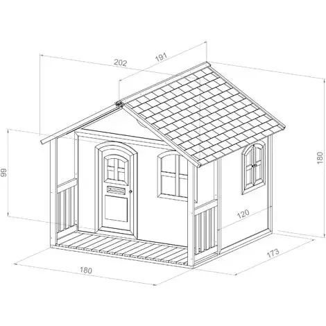 AXI Milan Maison Enfant En Bois FSC | Maison De Jeux Pour L'extérieur / Jardin En Marron & Blanc | Maisonnette / Cabane De Jeu Avec Des Fenêtres - Marron 3 AXI Milan Maison Enfant En Bois FSC | Maison De Jeux Pour L'extérieur / Jardin En Marron & Blanc | Maisonnette / Cabane De Jeu Avec Des Fenêtres - Marron – Image 3