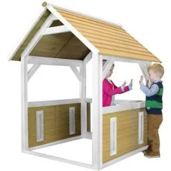AXI Jane Maison Enfant En Bois FSC | Maison De Jeux Pour L'extérieur / Jardin En Marron & Blanc | Maisonnette / Cabane De Jeu - Marron -Axi Soldes Boutique 30328984 4