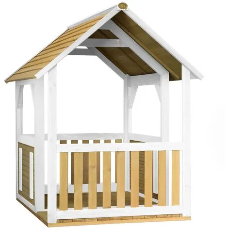 AXI Forest Maison Enfant En Bois FSC | Maison De Jeux Pour L'extérieur / Jardin En Marron & Blanc | Maisonnette / Cabane De Jeu Avec Véranda - Marron 2 AXI Forest Maison Enfant En Bois FSC | Maison De Jeux Pour L'extérieur / Jardin En Marron & Blanc | Maisonnette / Cabane De Jeu Avec Véranda - Marron – Image 2