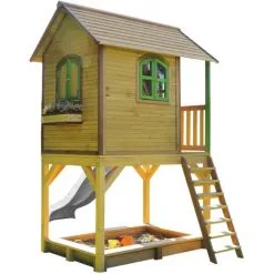 AXI Sarah Maison Enfant Avec Bac à Sable & Toboggan Blanc | Aire De Jeux Pour L'extérieur En Marron & Vert | Maisonnette / Cabane De Jeu En Bois FSC - Marron 7 AXI Sarah Maison Enfant Avec Bac à Sable & Toboggan Blanc | Aire De Jeux Pour L'extérieur En Marron & Vert | Maisonnette / Cabane De Jeu En Bois FSC - Marron -Axi Soldes Boutique 30353816 3