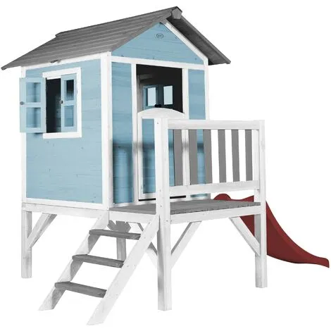 AXI Maison Enfant Beach Lodge XL En Bleu Avec Toboggan En Rouge | Maison De Jeux En Bois FFC Pour Les Enfants | Maisonnette / Cabane De Jeu Pour Le Jardin - Bleu 2 AXI Maison Enfant Beach Lodge XL En Bleu Avec Toboggan En Rouge | Maison De Jeux En Bois FFC Pour Les Enfants | Maisonnette / Cabane De Jeu Pour Le Jardin - Bleu – Image 2