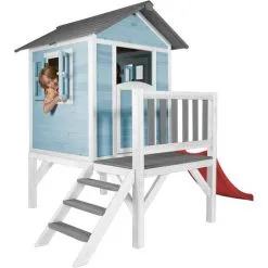AXI Maison Enfant Beach Lodge XL En Bleu Avec Toboggan En Rouge | Maison De Jeux En Bois FFC Pour Les Enfants | Maisonnette / Cabane De Jeu Pour Le Jardin - Bleu 9 AXI Maison Enfant Beach Lodge XL En Bleu Avec Toboggan En Rouge | Maison De Jeux En Bois FFC Pour Les Enfants | Maisonnette / Cabane De Jeu Pour Le Jardin - Bleu -Axi Soldes Boutique 30353866 5