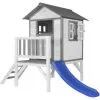 AXI Maison Enfant Beach Lodge XL En Blanc Avec Toboggan En Bleu | Maison De Jeux En Bois FFC Pour Les Enfants | Maisonnette / Cabane De Jeu Pour Le Jardin - Blanc