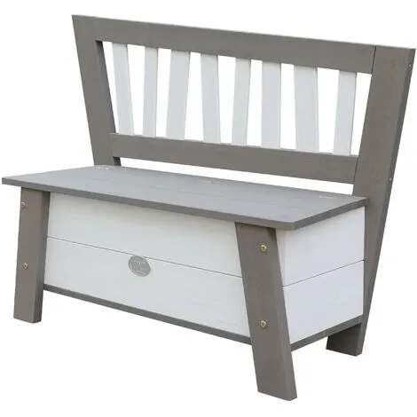 AXI Corky Banc De Rangement En Gris & Blanc | Banc Enfant 2 AXI Corky Banc De Rangement En Gris & Blanc | Banc Enfant – Image 2
