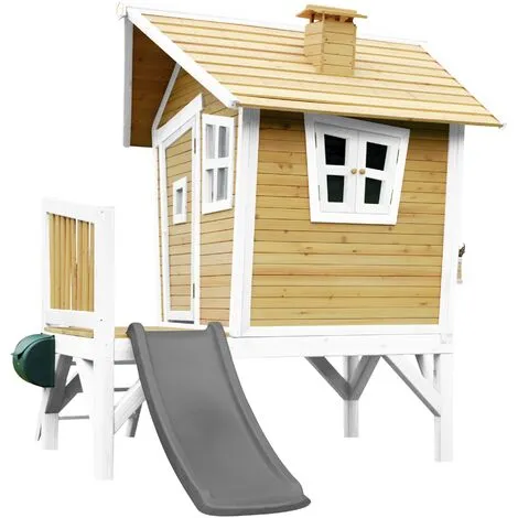 AXI Robin Maison Enfant Avec Toboggan Gris | Aire De Jeux Pour L'extérieur En Marron & Blanc | Maisonnette / Cabane De Jeu En Bois FSC - Marron 4 AXI Robin Maison Enfant Avec Toboggan Gris | Aire De Jeux Pour L'extérieur En Marron & Blanc | Maisonnette / Cabane De Jeu En Bois FSC - Marron – Image 4