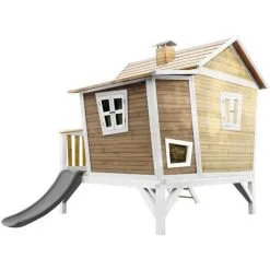 AXI Emma Maison Enfant Avec Toboggan Gris | Aire De Jeux Pour L'extérieur En Marron & Blanc | Maisonnette / Cabane De Jeu En Bois FSC - Marron 9 AXI Emma Maison Enfant Avec Toboggan Gris | Aire De Jeux Pour L'extérieur En Marron & Blanc | Maisonnette / Cabane De Jeu En Bois FSC - Marron -Axi Soldes Boutique 30353933 5