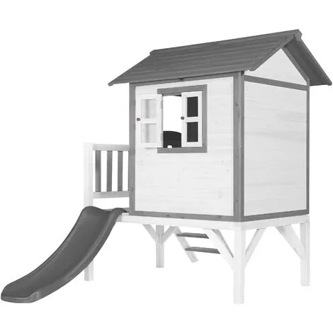 AXI Maison Enfant Beach Lodge XL En Blanc Avec Toboggan En Gris | Maison De Jeux En Bois FFC Pour Les Enfants | Maisonnette / Cabane De Jeu Pour Le Jardin - Blanc 3 AXI Maison Enfant Beach Lodge XL En Blanc Avec Toboggan En Gris | Maison De Jeux En Bois FFC Pour Les Enfants | Maisonnette / Cabane De Jeu Pour Le Jardin - Blanc – Image 3