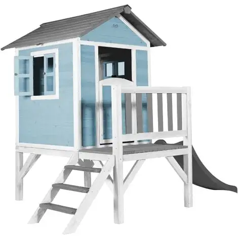 AXI Maison Enfant Beach Lodge XL En Bleu Avec Toboggan En Gris | Maison De Jeux En Bois FFC Pour Les Enfants | Maisonnette / Cabane De Jeu Pour Le Jardin - Bleu 2 AXI Maison Enfant Beach Lodge XL En Bleu Avec Toboggan En Gris | Maison De Jeux En Bois FFC Pour Les Enfants | Maisonnette / Cabane De Jeu Pour Le Jardin - Bleu – Image 2