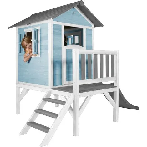 AXI Maison Enfant Beach Lodge XL En Bleu Avec Toboggan En Gris | Maison De Jeux En Bois FFC Pour Les Enfants | Maisonnette / Cabane De Jeu Pour Le Jardin - Bleu 5 AXI Maison Enfant Beach Lodge XL En Bleu Avec Toboggan En Gris | Maison De Jeux En Bois FFC Pour Les Enfants | Maisonnette / Cabane De Jeu Pour Le Jardin - Bleu – Image 5