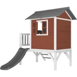 AXI Maison Enfant Beach Lodge XL En Rouge Avec Toboggan En Gris | Maison De Jeux En Bois FFC Pour Les Enfants | Maisonnette / Cabane De Jeu Pour Le Jardin - Rouge 7 AXI Maison Enfant Beach Lodge XL En Rouge Avec Toboggan En Gris | Maison De Jeux En Bois FFC Pour Les Enfants | Maisonnette / Cabane De Jeu Pour Le Jardin - Rouge -Axi Soldes Boutique 30353955 3