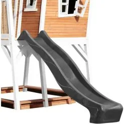 AXI Max Maison Enfant Avec Bac à Sable & Toboggan Gris | Aire De Jeux Pour L'extérieur En Marron & Blanc | Maisonnette / Cabane De Jeu En Bois FSC - Marron -Axi Soldes Boutique 30403105 4