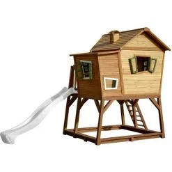 AXI Max Maison Enfant Avec Bac à Sable & Toboggan Blanc | Aire De Jeux Pour L'extérieur En Marron & Vert | Maisonnette / Cabane De Jeu En Bois FSC - Marron 7 AXI Max Maison Enfant Avec Bac à Sable & Toboggan Blanc | Aire De Jeux Pour L'extérieur En Marron & Vert | Maisonnette / Cabane De Jeu En Bois FSC - Marron -Axi Soldes Boutique 30403115 3