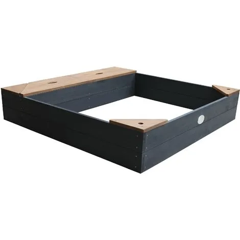 AXI Amy Bac à Sable Enfant | Bac à Sable Pour Enfants En Bois Avec Banc, Bâche & Rangements | Anthracite / Marron | 115 X 115 Cm - Gris 3 AXI Amy Bac à Sable Enfant | Bac à Sable Pour Enfants En Bois Avec Banc, Bâche & Rangements | Anthracite / Marron | 115 X 115 Cm - Gris – Image 3