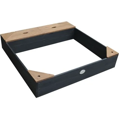 AXI Amy Bac à Sable Enfant | Bac à Sable Pour Enfants En Bois Avec Banc, Bâche & Rangements | Anthracite / Marron | 115 X 115 Cm - Gris 4 AXI Amy Bac à Sable Enfant | Bac à Sable Pour Enfants En Bois Avec Banc, Bâche & Rangements | Anthracite / Marron | 115 X 115 Cm - Gris – Image 4