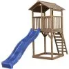AXI Beach Tower Aire De Jeux Avec Toboggan En Bleu & Bac à Sable | Grande Maison Enfant Extérieur En Marron | Cabane De Jeu En Bois FSC - Marron